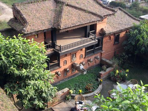 Kantipur Temple House. An oasis of comfort and peace in the heart of Kathmandu Traditional Nepalese architecture and creativity blended with modern convenience Garden settings, Rooftop vista, Local and International cuisine Friendly and efficient service. Nepali Architecture House, Newari House Design, Nepalese Architecture, Nepali House, Nepal House, Newari Architecture, Nepali Architecture, Inspirational Landscapes, Nepali Traditional