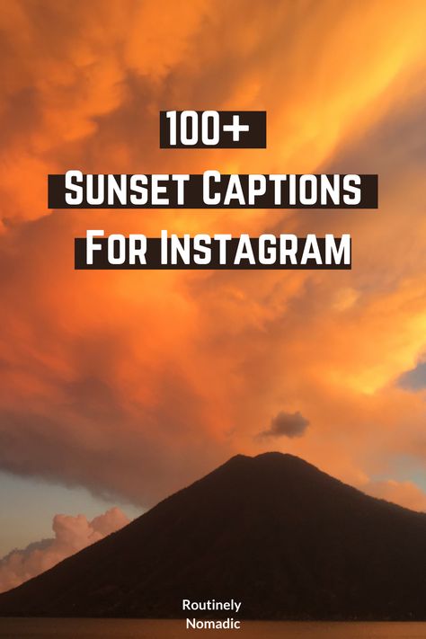 Did you just experience the most amazing sunset and are now looking for sunset quotes or the perfect sunset captions for Instagram? Here are some the most beautiful, romantic, short, inspirational and funny quotes about sunsets including ones about sunset on the beach, sunset and the sky and sunrise and sunset. Find the best one that fits your experience, picture or just inspires you! Perfect Sunset Quotes, Short Caption For Sunset Picture, Sunset Picture Captions For Instagram, Captions For Sunrise Pictures, Sunset With You Quotes, Caption For Sunset Picture, Sunset Ig Captions, Sunset Sayings, Sunset Quotes Short