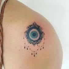 Evil Eye Watercolor, Tattoo Evil Eye, Greek Evil Eye Tattoo, Turkey Tattoos, Tattoo Evil, Eye Tattoo Meaning, Key Tattoo Designs, Nazar Amulet, Third Eye Tattoos