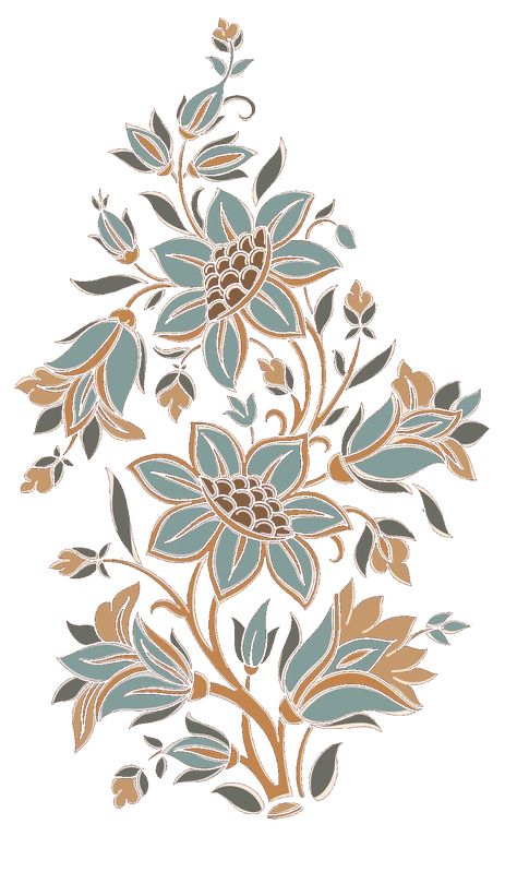 Botanical Flowers Print, Mughal Art Paintings, Digital Flower, Botanical Flower Art, Ajrakh Prints, Motif Batik, Paisley Art, Textile Prints Design, Flowers Ideas