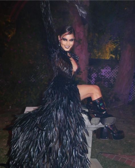 Vanessa Hudgens Halloween, Sleek Bun, Black Thigh High, Creative Costumes, Style Muse, Vanessa Hudgens, Hailey Bieber, Kim Kardashian, Halloween Costume