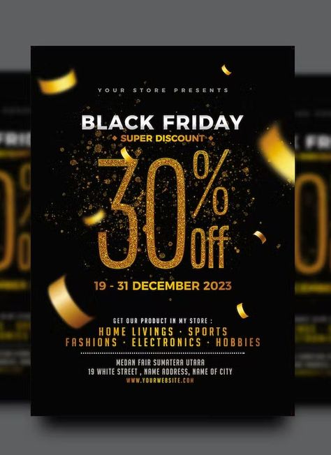 Black Friday Poster, Black Friday Sale Flyer, Black Friday Flyer, Black Friday Sale Poster, Black Friday Design, Hobby Electronics, Flyer Design Layout, Flyer And Poster Design, Sale Flyer