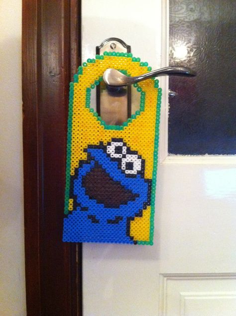 Perler Door Hanger, Dorm Crafts, Melt Beads, Pixel Beads, Easy Perler Beads Ideas, Beads Patterns, Fuse Bead Patterns, Diy Perler Bead Crafts, Beads Designs