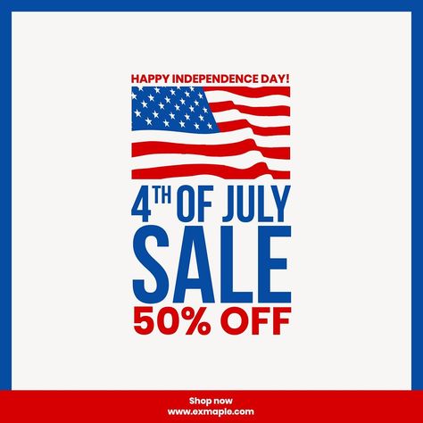 4th of July sale Instagram post template | premium image by rawpixel.com / Tung July 4th Sale, Facebook Post Design, Instagram Branding Design, Instagram Branding, Social Media Design Inspiration, Awesome Designs, 4th July, Happy Independence Day, Template Ideas