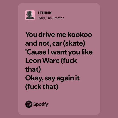 I THINK Tyler The Creator, Spotify Song, The Creator, Songs