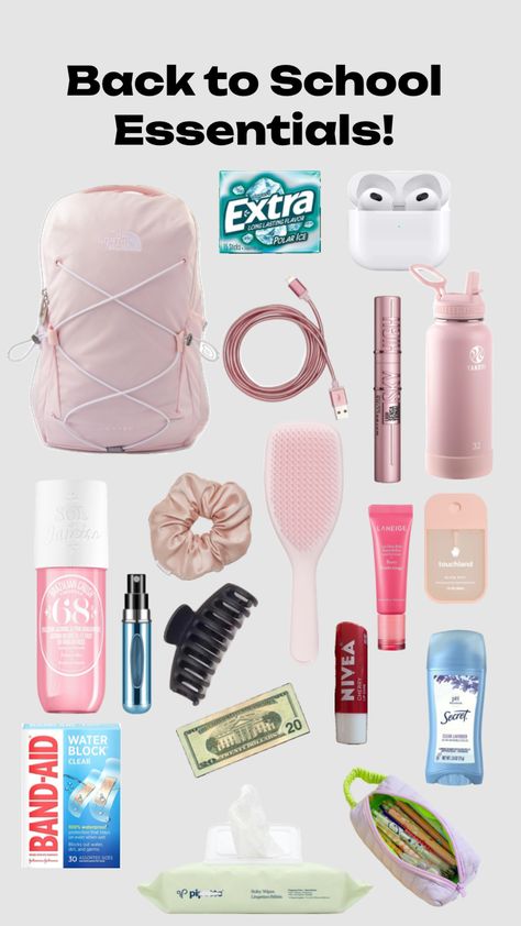 #beauty #backtoschool #backpacksupplies #backpack #essentials #school Backpack Essentials, High School Survival, High School Advice, Back To School Essentials, School Survival, School Essentials, Back To School, High School, Band