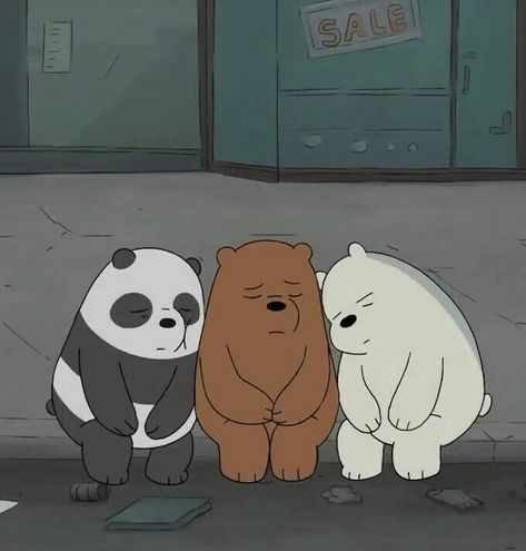 Three Pandas Cartoon Wallpaper, Best Friend Thoughts, Ice Bears, Three Bears, We Bare Bears, Bare Bears, Cute Selfies Poses, Cute Profile Pictures, Friends Funny