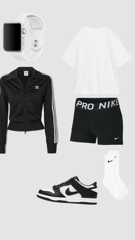 Nike Nike Pro Outfit Ideas, Outfits With Nike Pros, Nike Pros Outfit, Nike Pro Shorts Outfit, Netball Outfits, Nike Pro Outfit, Outfit Basketball, Cheer Clothes, Grey Nike Pros