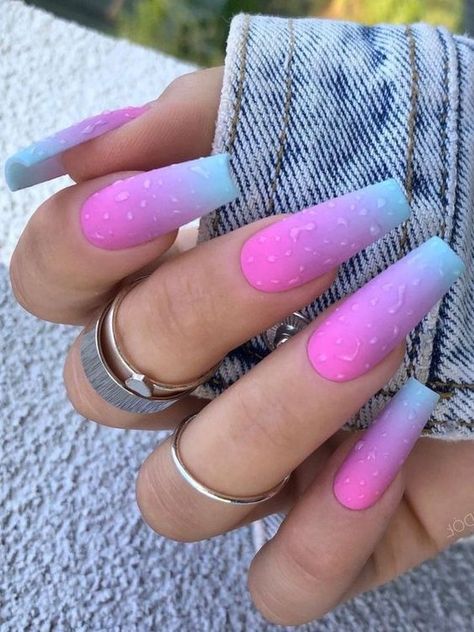 19 Trendy Ombre Fall Dip Nail Ideas for 2023 - thepinkgoose.com Pink And Lilac Ombre Nails, Cool Ombre Nails, Pink And Purple Ombre Acrylic Nails, Nails 2023 Trends Ombre, Degrade Nails Ombre, Purple Pink Ombre Nails, Pink And Purple Nails Acrylic, Blue And Pink Ombre Nails, Hot Pink And Purple Nails