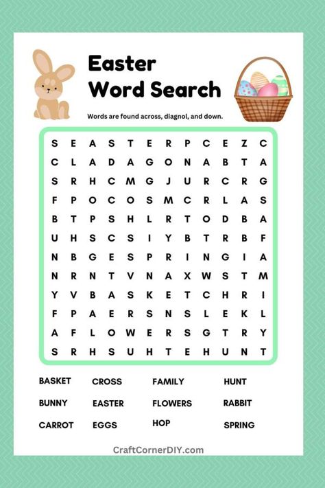 Free printable Easter word search Easter Word Search Free Printable, Easter Word Search, Easter Coloring Pages Printable, Free Coloring Pictures, Printable Easter Activities, Word Search For Kids, Kids Word Search, Free Printable Crafts, Easter Activities For Kids