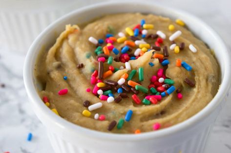 Cake Batter Dessert Hummus | ICanYouCanVegan Cake Batter Hummus Dessert Substitutes, Chickpea Cake, Dessert Hummus Recipe, Almond Milk Ice Cream, Chickpea Cakes, Dessert Hummus, Plant Based Desserts, Milk Ice Cream, Meat Substitutes