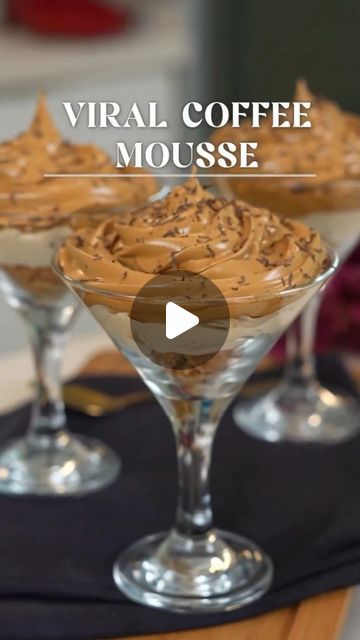 How To Make Chocolate Mousse, Quick Deserts Ideas, Coffee Pudding Recipe, Coffee Chocolate Mousse, Coffee Mousse Recipe, Green Bakery, Chocolate Mousse Desserts, Tasty Sweets, Coffee Mousse