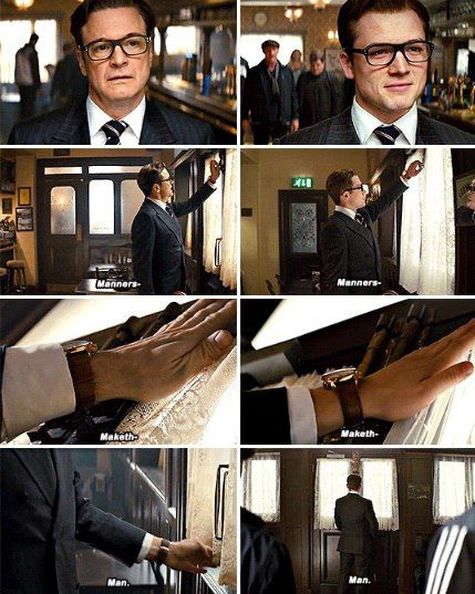 Manners are the face of a man.  #Kingsman: #TheSecretService # Kingsman: #Secret Service Kingsman Funny, Harry X Eggsy Kingsman, Harry Kingsman, Kingsman Memes, The Kings Man, Kingsman Secret Service, Kingsman Aesthetic, Kingsman 1, Kingsman 3