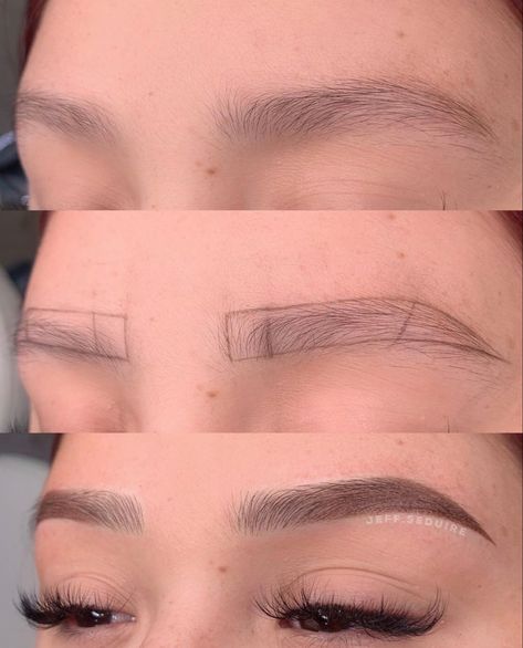 Mircoblading Eyebrows, Eyebrows Goals, Ombre Eyebrows, Beauty Recipes Hair, Sulam Alis, Soft Eye Makeup, Bentuk Alis, Powder Brows, Eyebrows Makeup