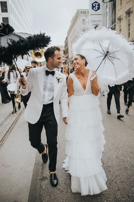 Second Line Wedding Umbrella, New Orleans Aesthetic Wedding, New Orleans Second Line Wedding, Second Line Wedding, New Orleans Second Line, Second Line Umbrella, Styling Moodboard, Frog Wedding, Gala Attire