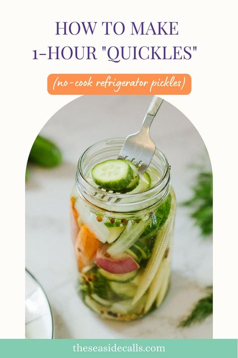 Quickles Recipe, Assyrian Recipes, Pickled Recipes, Pickled Cucumber, Fermented Veggies, Refrigerator Pickles, Pickled Garlic, No Cook, Healing Recipes