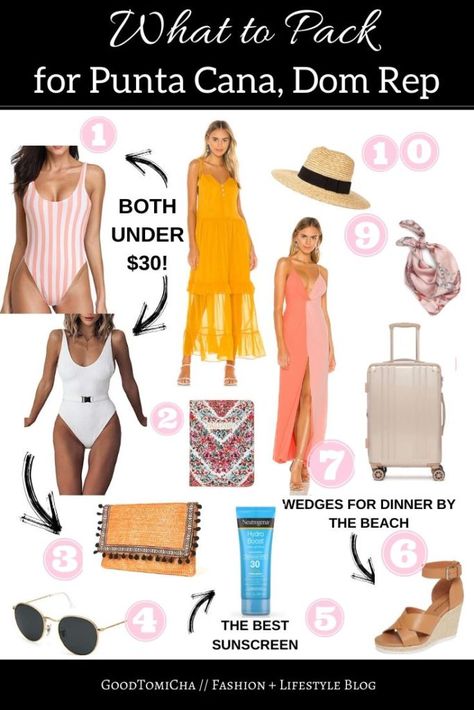 My Punta Cana Packing List The post What I Packed for Punta Cana appeared first on GoodTomiCha. Punta Cana Outfits Resort Wear Packing Lists, Packing For Dominican Punta Cana, Punta Cana Resort Outfits, What To Wear To Punta Cana Outfit Ideas, What To Pack For Punta Cana Vacation, Vacation Outfits Punta Cana, What To Wear In Punta Cana, Outfits For Punta Cana For Women, Punta Cana Vacation Outfits