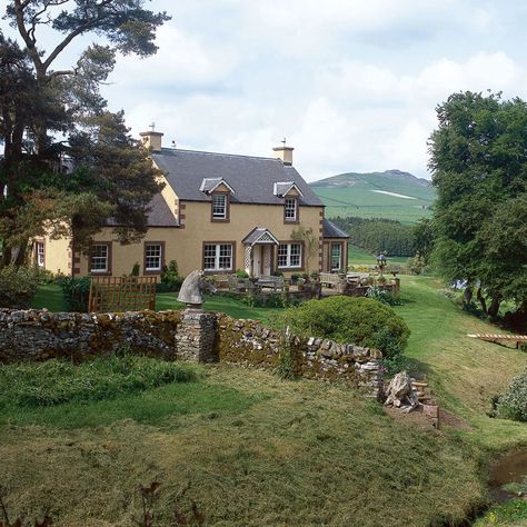 Scottish Borders New Build | House & Garden Scottish Cottage, Eco Project, Countryside Garden, Scottish Cottages, Scottish House, Cottage Exteriors, Scottish Homes, Cottage Decorating, Eco Buildings