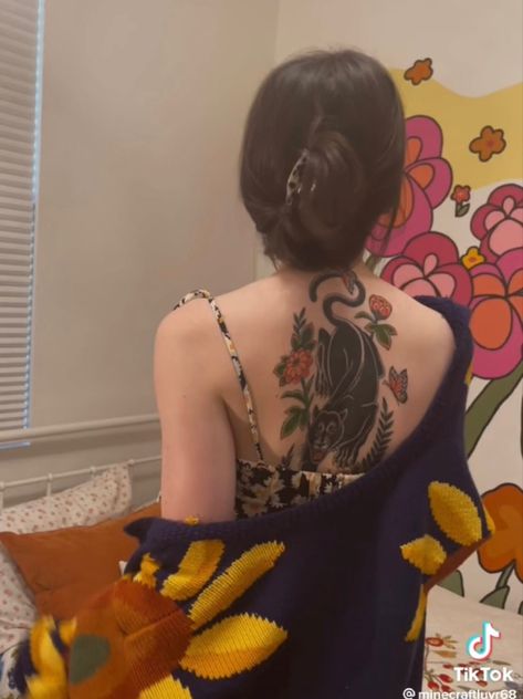 Traditional Back Tattoo, Nana Tattoo, American Traditional Sleeve, Upper Back Tattoos, Traditional Sleeve, Fun Sweater, Back Piece, Tattoo Portfolio, My Tattoo