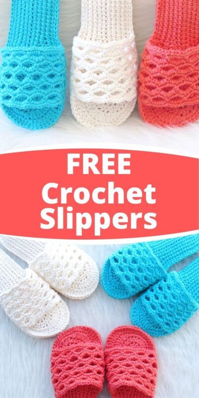 Crochet Summer Slippers, Crochet Loafers Free Pattern, Crochet Flip Flop Slippers, Free Crochet Slippers, Crochet Slides, Slipper Crochet, Crochet Slipper Boots, Crocheted Slippers, Easy Crochet Slippers