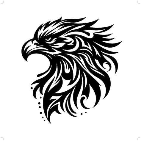 Geometric Eagle Tattoo Design, Single Line Hawk Tattoo, Hawk Outline, Hawk Line Art, Hawk Logo Design Ideas, Art Of Animals, Eagle Tattoo Designs, Eagle Head Tattoo, Eagle Clipart Black And White