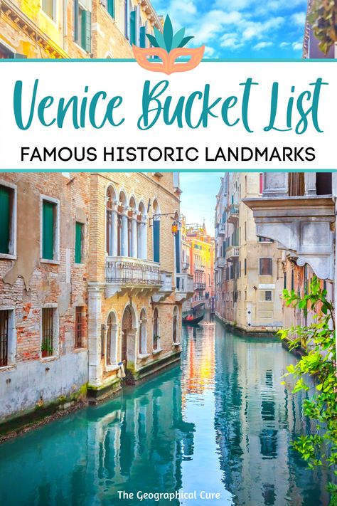 Dreaming of a trip to Venice? Venice is the world's most unusual city, a beautiful floating realm of historic palaces, crumbling buildings, and picturesque canals. If you're wondering what to do and see in Venice, this Venice travel guide takes you to all of Venice's must see sites, world class museums, and unmissable destinations -- St. Mark's Basilica, the Doge's Palace, the Rialto Bridge, etc. Venice Itineraries | Best Things To Do in Venice | Venice Travel | Italy Itineraries | #venice Things To See In Venice Italy, Must See In Venice Italy, Must Do In Venice Italy, Venice Must See, Venice Must Do, Doge Palace Venice, What To Do In Venice Italy, Italy Interrail, Giudecca Venice