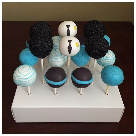 Police cake pops. Made November 2016. Police Cake Pops, Police Cake, Police Cakes, Police Party, Cake Balls, Retirement Party, 6th Birthday Parties, Retirement Parties, 6th Birthday