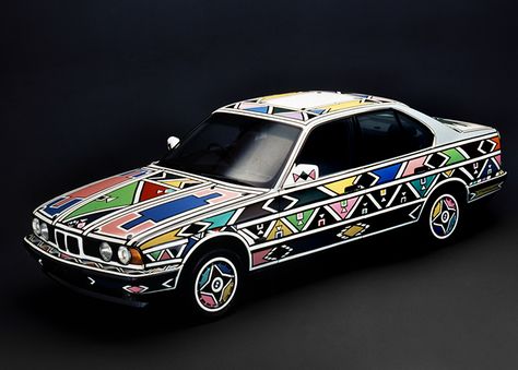 Bmw-art-car-int2 Ester Mahlangu, Esther Mahlangu, Bmw Art, Contemporary African Art, South African Artists, African Artists, Africa Art, Norman Rockwell, Contemporary Modern Art