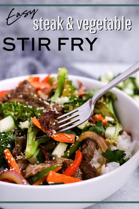 Diy Stir Fry Sauce, Diy Stir Fry, Skirt Steak Stir Fry, Steak And Veggies, Beef Stir Fry Recipe, Steak Stirfry Recipes, Easy Beef Stir Fry, Steak Stir Fry, Skirt Steak Recipes