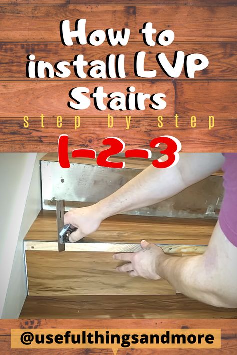 Just follow this link and you will learn how to install LVP (Luxury Vinyl Plank) on the Stairs step by step. #howto #lvp #stairs #woodworking #efrseattle #wood #remodeling #stepbystep How To Install Lvp On Stairs, Vinyl Stairs Staircases, Lvp Flooring On Stairs, Lvp Stairs, Laminate Flooring On Stairs, Basement Steps, Vinyl Stairs, Lvp Flooring, Camper Remodel