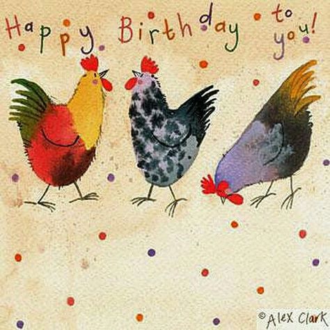 Happy Birthday to you - Chickens! Chicken Aplique, Chicken Drawings, Happy Birthday Chicken, Birthday Funnies, Birthday Clip, Birthday Greetings Friend, Happy Birthday Art, Happy Birthday Greetings Friends, Birthday Clips