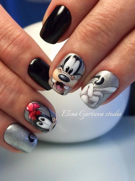 Easter Nail Ideas Spring, Animation Nails, Nail Ideas Spring, Easter Nail Ideas, Mickey Nails, 2023 Nails, Easter Nail, Animal Nail Art, Nail Drawing