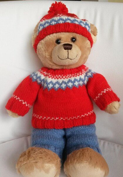 Build A Bear Clothes Pattern, Nordic Outfit, Teddy Clothes, Baby Born Kleidung, Build A Bear Outfits, Knitted Teddy Bear, Teddy Bear Clothes, Crochet Teddy Bear Pattern, Crochet Teddy Bear