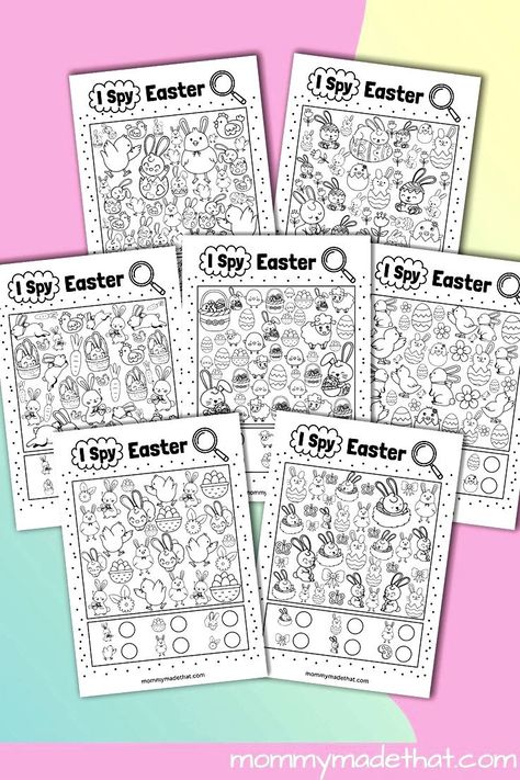 Jump into Easter fun with our Bunny and Chick I Spy game! Tailored for preschoolers and kindergarteners, this printable worksheet offers a delightful challenge. Kids will love finding and counting various Easter-themed items, promoting educational play. Download today and add excitement to your Easter activities! A great Easter worksheet printable. Coloring Pages Easter, Printable Easter Activities, Easter Worksheets, Seek And Find, Printable Board Games, Educational Play, I Spy Games, Spy Games, Easter Printable