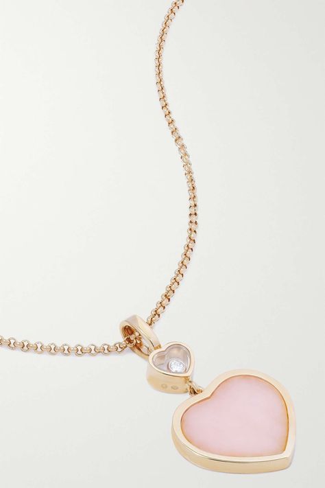 Necklace Cartier, Chopard Happy Hearts, Pink Gold Jewelry, Pink Heart Necklace, Heart Necklace Diamond, Pink Jewelry, Pink Necklace, Choker Style, Happy Heart