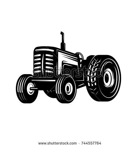 Tractor icon isolated on white background. Design element for logo, label, emblem, sign. Vector illustration Tractor Printables Free, Tractor Crafts, White Background Design, Tractor Tire, Car Sticker Design, Sales Image, Children Illustration, Wood Burning, Design Element