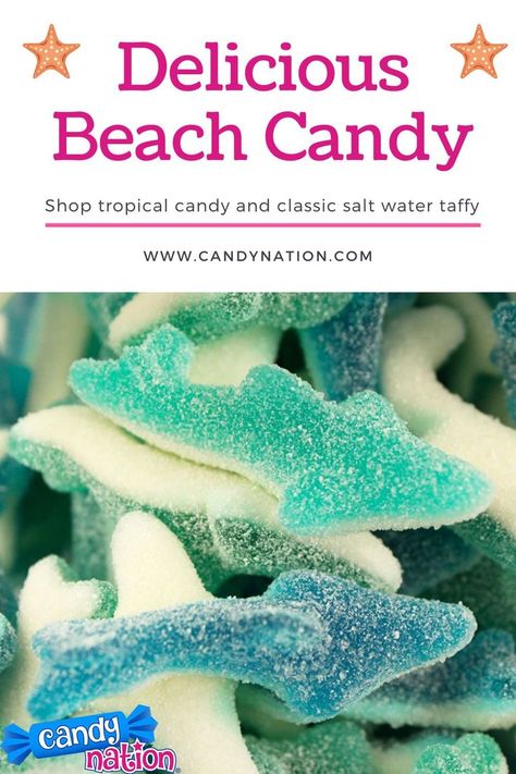 Easy Christmas Candy Recipes, Saltwater Taffy, Beach Candy, Summer Candy, Candy Bar Wedding, Beach Birthday Party, Candy Station, Candy Collection, Soft Candy