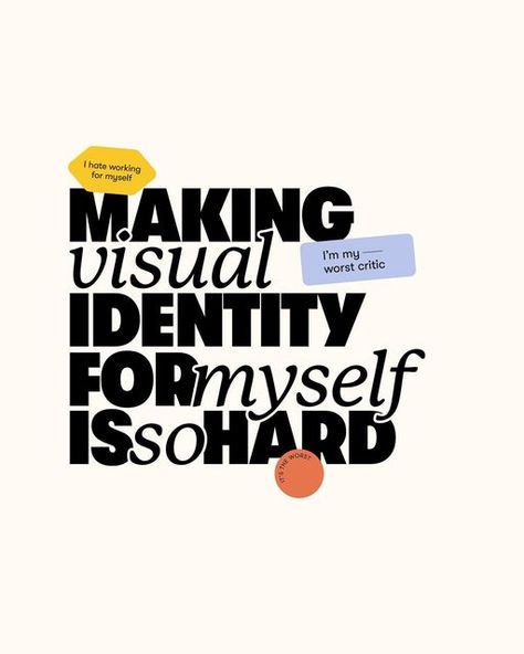 Klaudia ✶ Design + Branding on Instagram: "It really is. 👀 But maybe making a website for myself is even worse. #graphicdesign #designquotes #brandidentity #posterdesign #typedesign #typegang #stickerdesign #inspirationalquote #selfidentity" Cv Website, Posters Conception Graphique, Self Branding, Youtube Logo, Modern Logo Design, Typography Inspiration, Design Website, Professional Logo, Brand Identity Design