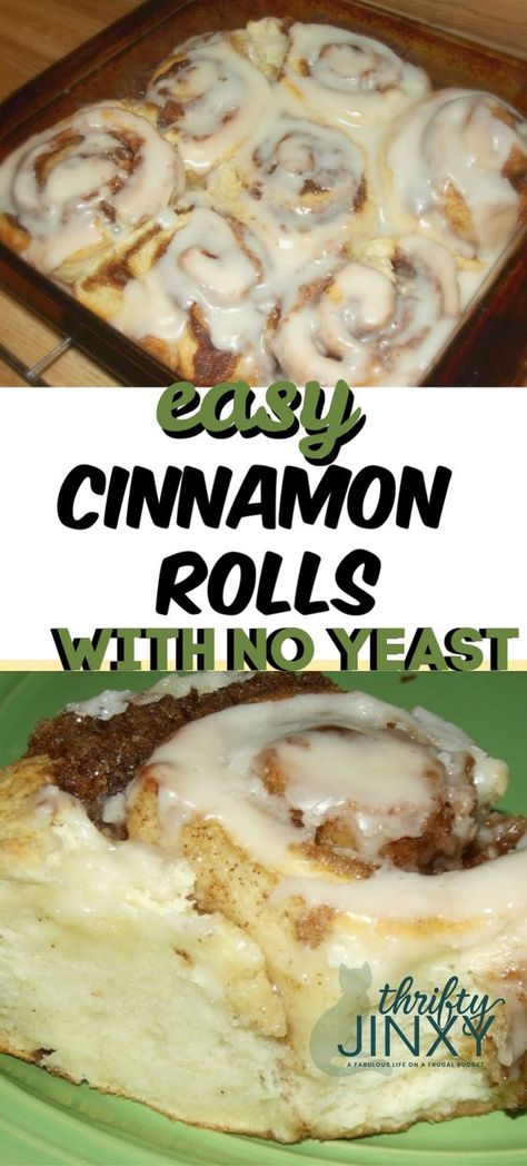 Cinnamon Rolls Homemade No Yeast, Yeast Cinnamon Rolls, No Yeast Cinnamon Rolls, Homemade Cinnamon Rolls Easy, Quick Cinnamon Rolls, Easy Cinnamon Rolls, Easy Cinnamon Rolls Recipe, Cinnamon Roll Recipe Homemade, Cinnamon Rolls Easy