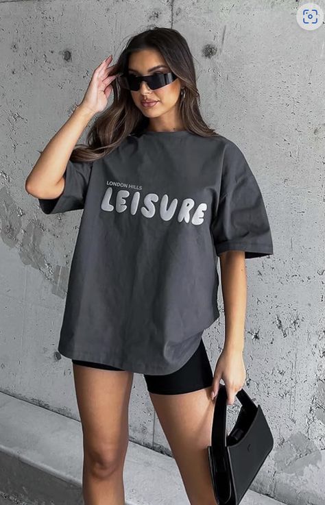 Half Sleeve Women, Oversize Tshirt Outfits, Western Wear For Women, Oversized T Shirts, Sleeve Women, Tshirt Outfits, Oversized T Shirt, Sleeves (women), Kpop Outfits