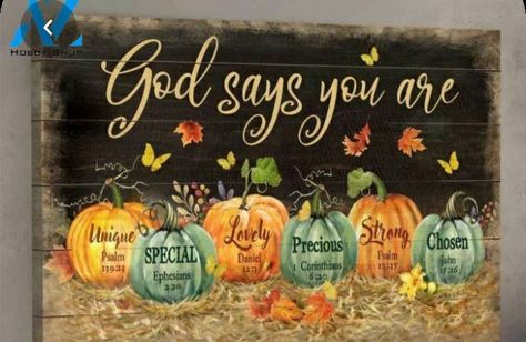 Pumpkin Painting Halloween, Garage Gift, Home Office Kitchen, Scripture Canvas, Flower Window, Scripture Print, God Says, Canvas Painting Landscape, Religious Symbols