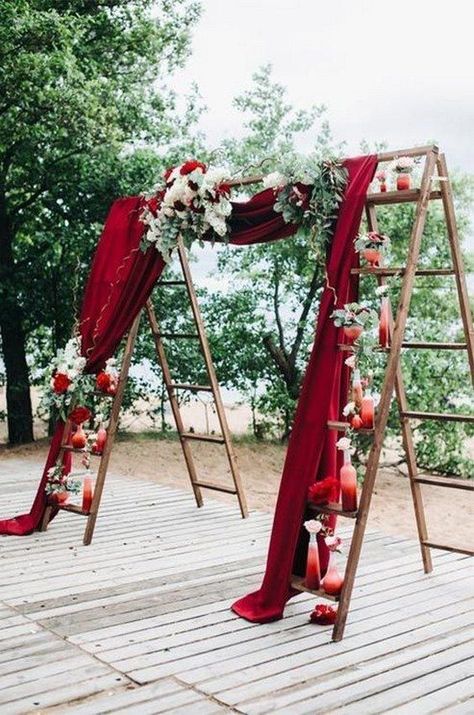 weddind+decor.+Fall+outdoor+wedding. Fall Wedding Planning, Fall Wedding Arches, Rustic Wedding Decorations, Wedding Altars, Outdoor Fall Wedding, Outdoor Wedding Decorations, Ceremony Backdrop, Wedding Cake Designs, Ceremony Decorations