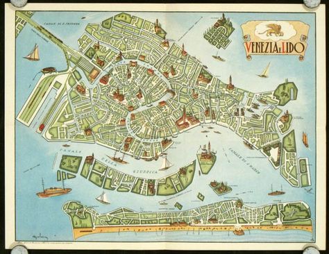 Venice Map Illustration, Venice Italy Map, Map Of Venice, Venice Map, Plan Architecture, Venice City, Sunken City, City Layout, Map Illustration