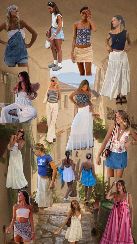 European Summer Outfits Italian Summer Aesthetic Outfit, Egypt Outfits, March Outfits, Italian Summer Aesthetic, September Outfits, Italian Summer Outfits, Summer Outfits Aesthetic, European Aesthetic, European Summer Outfits