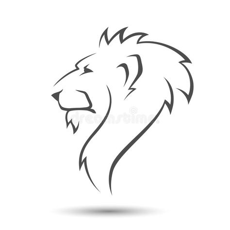 Lion head. On white background in vector Lion Head Drawing, Simple Lion Tattoo, Silhouette Chat, Lion Sketch, Lion Head Tattoos, Tato Lengan, Lion Drawing, Lion Tattoo Design, Leo Tattoos