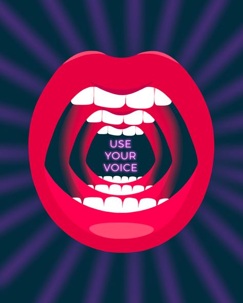 Mouth Graphic Design, Voice Illustration, Studio Db, Mouth Logo, Mouth Illustration, Mouth Graphic, Voices In Your Head, Art Mouth, Lips Illustration