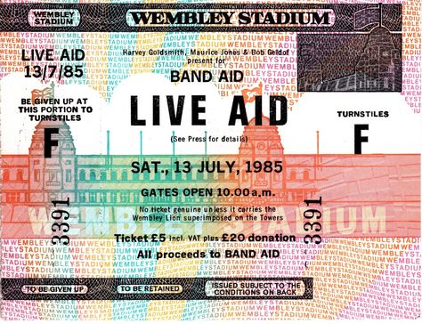 Live Aid Concert 1985 Live Aid Poster, Pluto Projector, Live Aid 1985, Childrens Halloween Party, Cowgirl Bedroom, Bob Geldof, Live Aid, Vintage Concert Posters, Rock Band Posters