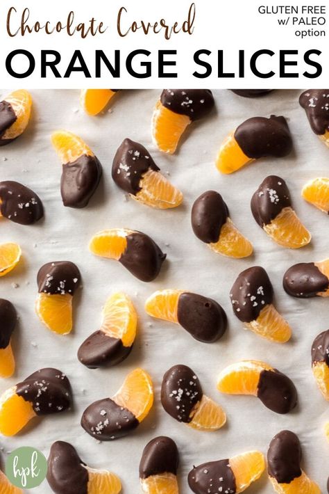 These Chocolate Covered Orange Slices are the perfect healthy dessert recipe. With only three ingredients, they’re super easy to make as a treat or snack, plus they’re gluten free and can be made paleo! #chocolate #fruit #oranges #healthyrecipe #glutenfree Chocolate Covered Orange, Fruit Kabob, Pizza Fruit, Orange Dessert, Pan Kitchen, Chocolate Covered Fruit, Recipes Chocolate, Gluten Free Desserts Recipes, Chocolate Dessert Recipes