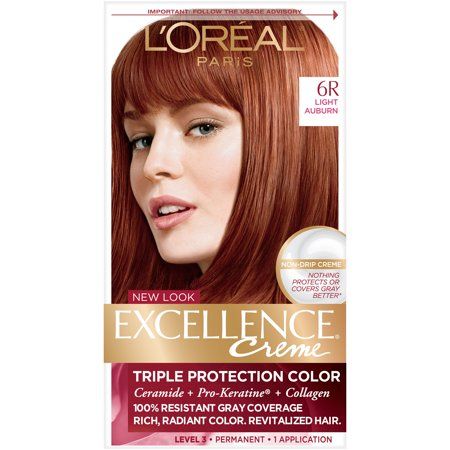 Light Auburn Hair Color, Light Auburn Hair, Grey Hair Coverage, Light Auburn, Covering Gray Hair, At Home Hair Color, Hair Color Auburn, Gray Coverage, Permanent Hair Dye