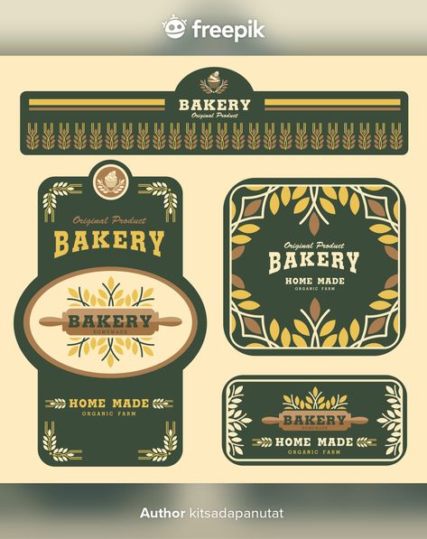 Bakery Packaging Ideas, Royal Food, Bread Logo, Pastry Packaging, Bakery Packaging Design, Logo Packaging Design, Logo Bakery, Pastry Display, Food Logo Design Inspiration